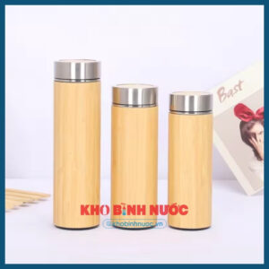 Bình giữ nhiệt gỗ khắc tên